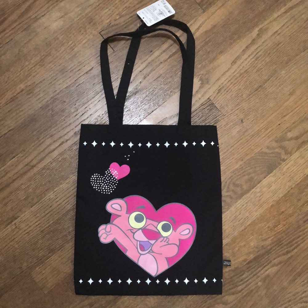 Brand new! Pink Panther tote bag, two sided print